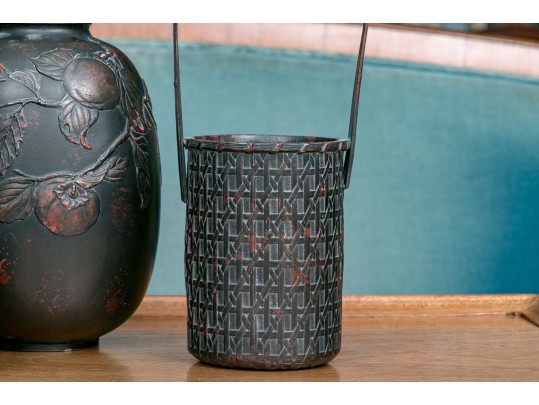 Collection Of Four 20th Century Japanese Faux Metal Vessels
