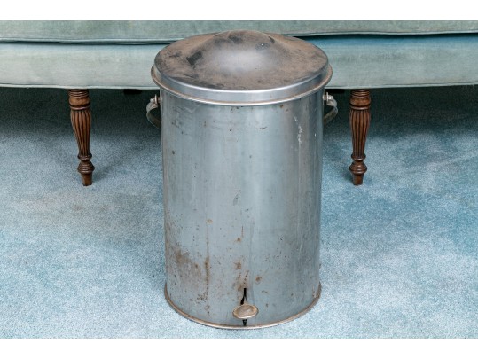 Vintage Stainless Steel Industrial Quality Waste Pail