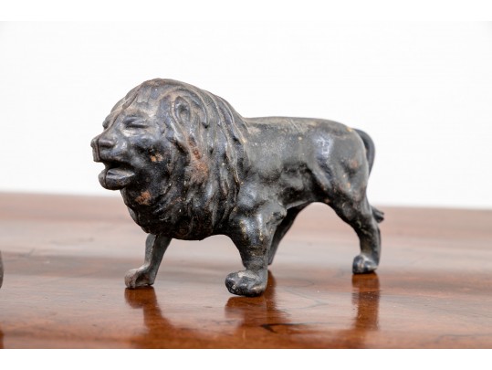 Three Antique Cast Iron Still Banks