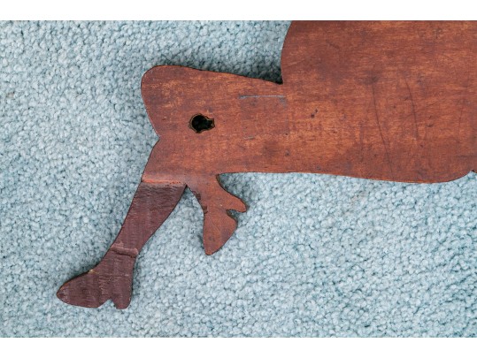 A 19th Century American Cherrywood Folk Art Hippocampi