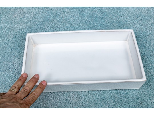 Four White Ceramic Kitchen Serving Pieces