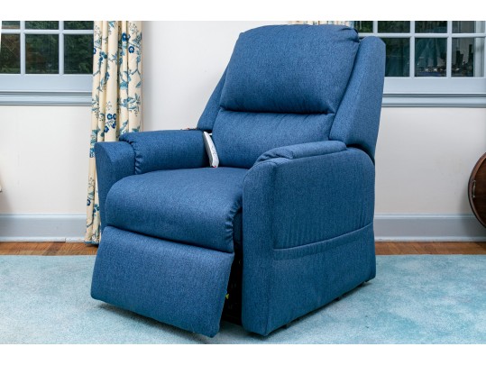 A Blue Upholstered Lift Chair