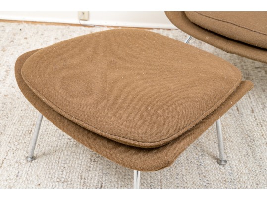 A Knoll International Inc Womb Chair With Ottoman