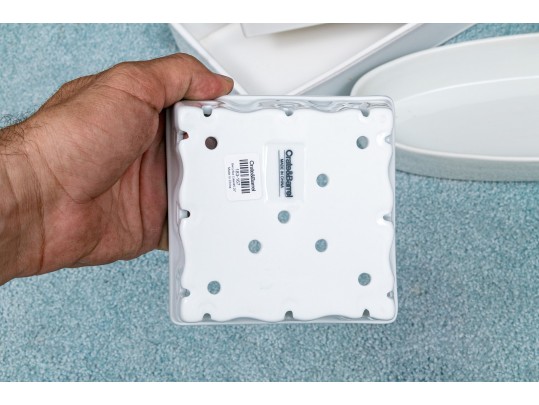 Four White Ceramic Kitchen Serving Pieces