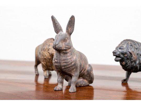 Three Antique Cast Iron Still Banks