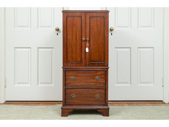 A Contemporary Traditional Mahogany Jewelry Cabinet