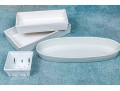 Four White Ceramic Kitchen Serving Pieces