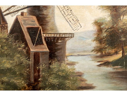 A Beautifully Painted 19th Century Continental Oil On Board