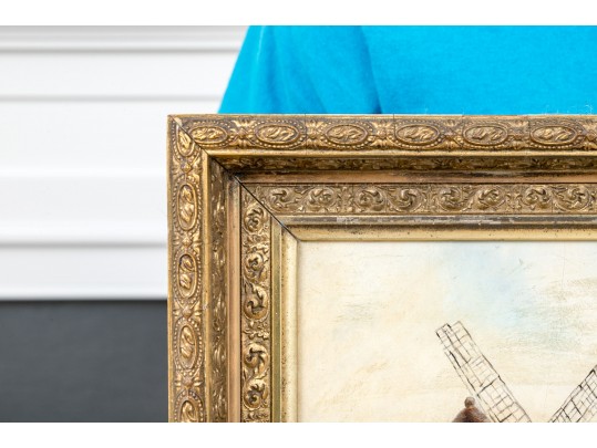 A Beautifully Painted 19th Century Continental Oil On Board