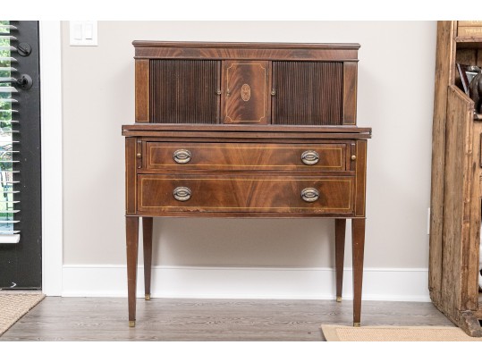 A 20th Century Semi Antique American Federal Style Ladies Writing Desk