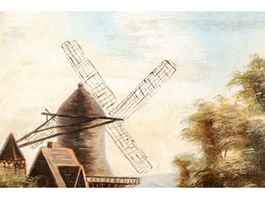 A Beautifully Painted 19th Century Continental Oil On Board