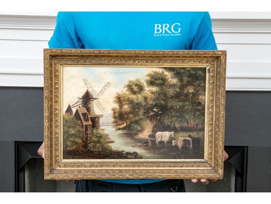 A Beautifully Painted 19th Century Continental Oil On Board