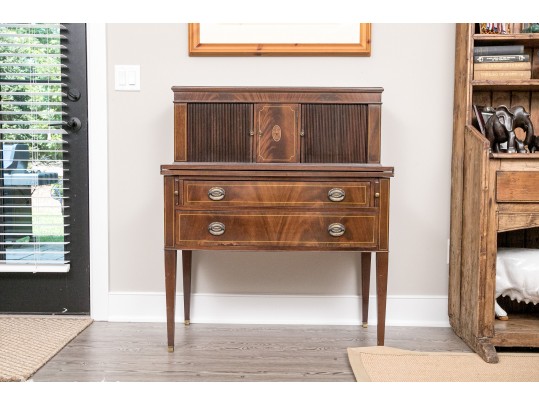 A 20th Century Semi Antique American Federal Style Ladies Writing Desk