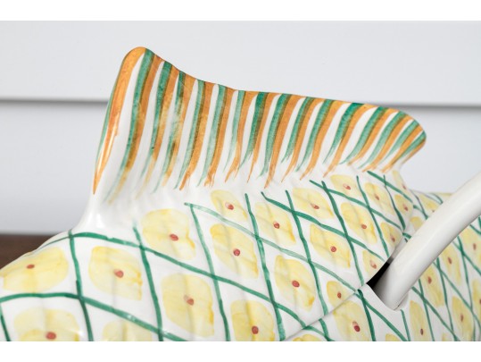 A Contemporary Hand Painted Ceramic Italian Lidded Fish Tureen