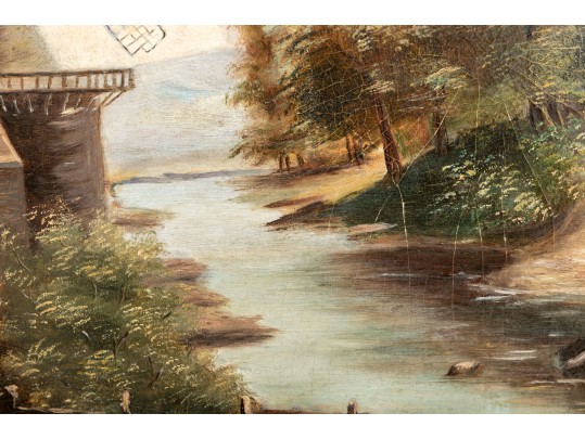 A Beautifully Painted 19th Century Continental Oil On Board