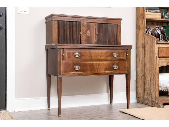 A 20th Century Semi Antique American Federal Style Ladies Writing Desk