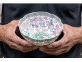 Fine Chinese Famille Rose Egg Shell Porcelain Scalloped Bowl