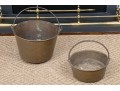 Two 19th Century American Brass Cooking Pots