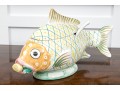 A Contemporary Hand Painted Ceramic Italian Lidded Fish Tureen