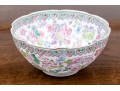Fine Chinese Famille Rose Egg Shell Porcelain Scalloped Bowl