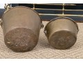 Two 19th Century American Brass Cooking Pots