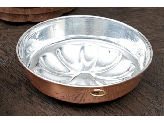 Collection Of Four French Copper Cake Moulds