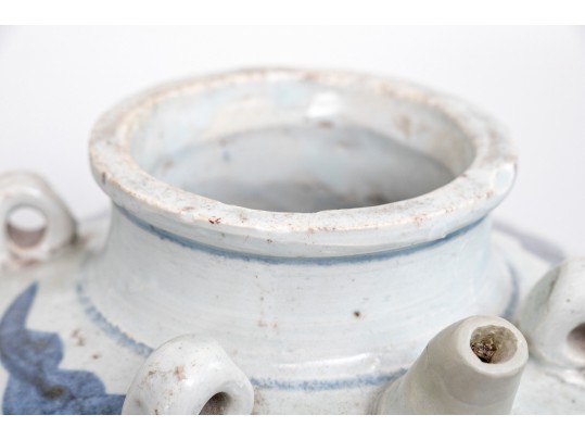 Antique Chinese Blue And White Porcelain Ewer 