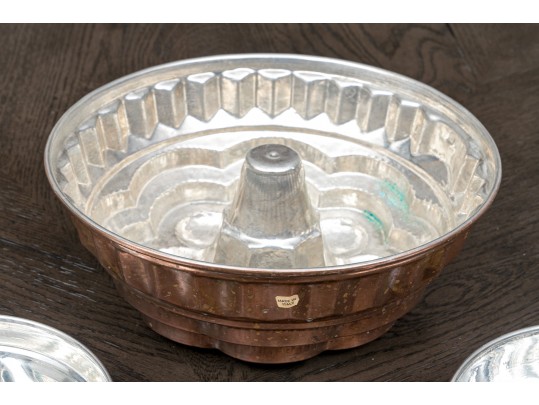 Collection Of Four French Copper Cake Moulds