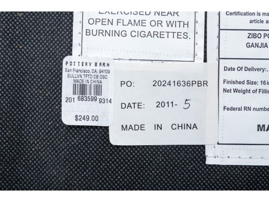 Pottery Barn Leather Upholstered Stool