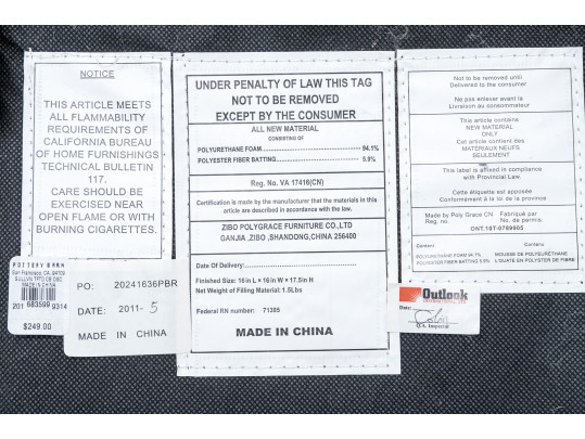 Pottery Barn Leather Upholstered Stool