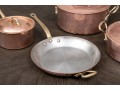 Handsome Lot Of Vintage Heavy French Copper And Bass Pots And Pans