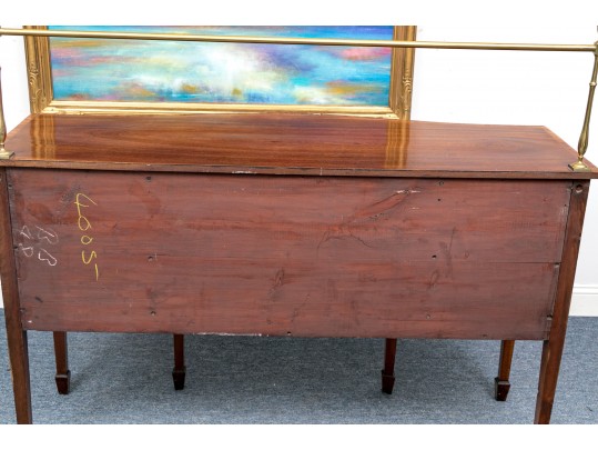 Georgian Style Mahogany Veneered Sideboard With Brass Gallery