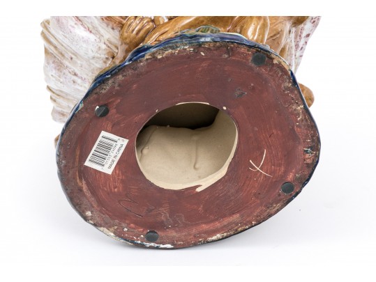 Playful Vintage Majolica Figural Compote Bowl