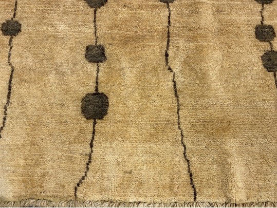 Handsome Hand Knotted Wool Accent Carpet - 5’-7” X 4’-5”, New