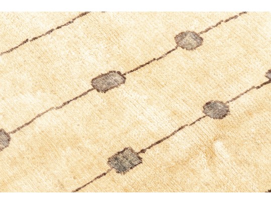 Handsome Hand Knotted Wool Accent Carpet - 5’-7” X 4’-5”, New