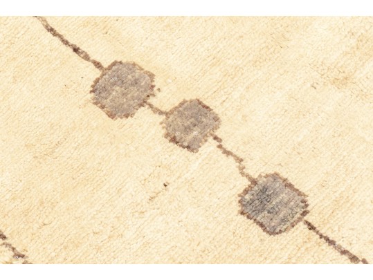 Handsome Hand Knotted Wool Accent Carpet - 5’-7” X 4’-5”, New