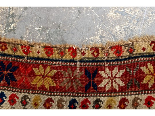 Vibrant Kazak Hand Knotted Wool Runner Rug, 95