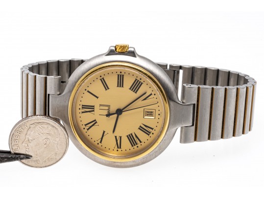 Dunhill Fabulous Brushed Steel 37mm Quartz Watch, Link Bracelet