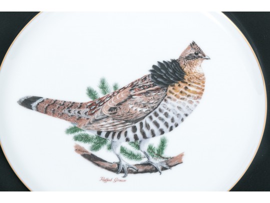 Set Of American Woodmere China Dishes, 8 Woodcock & 7 Mountain Quail
