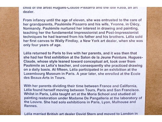 Lelia Pissarro (France, B.1963) Signed Serigraph, 