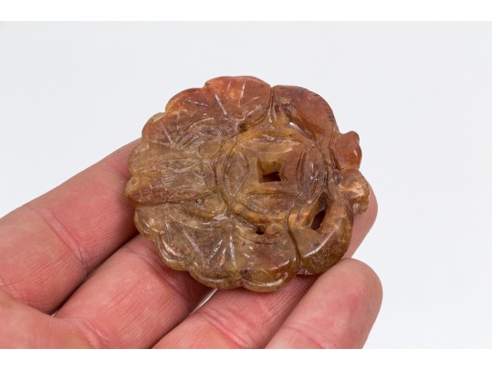 Two Chinese Carved Hard Stone Pendants