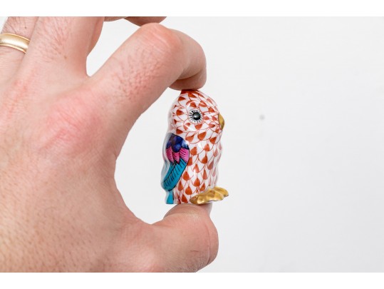 Splendid Herend, Hungarian Hand Painted Porcelain Owl