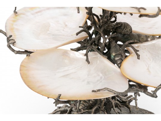 Impressive Maitland-Smith Silver Plated & MOP Caviar Server 