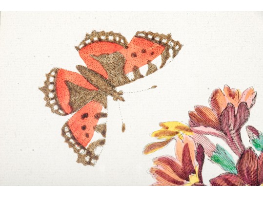 Pair Of Fine Trowbridge Framed Color Botanical Prints, Tulips And Auriculas