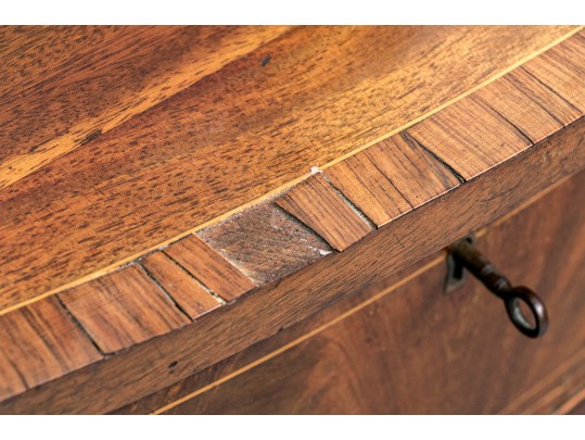 Georgian Style Mahogany Veneered Sideboard With Brass Gallery