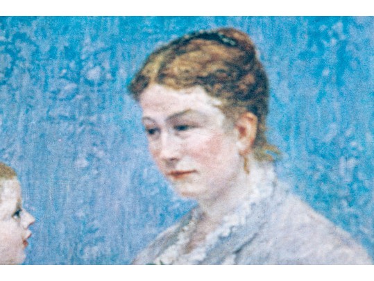 Framed Color Print, Victorian Mother With Daughters