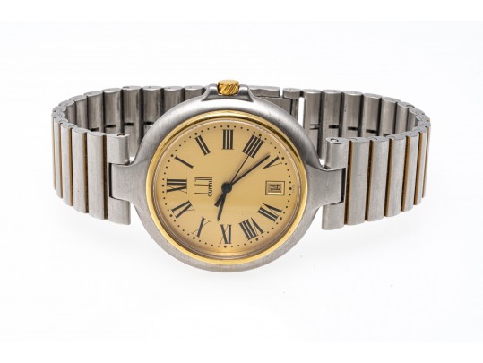 Dunhill Fabulous Brushed Steel 37mm Quartz Watch, Link Bracelet