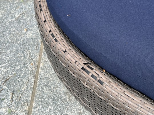 Gloster Two Piece Outdoor All-weather Woven Resin Daybed, As-is