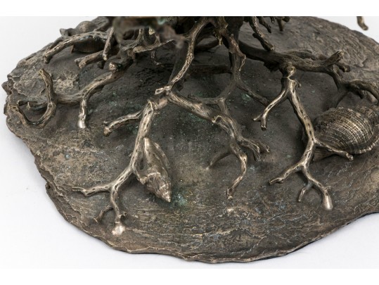 Impressive Maitland-Smith Silver Plated & MOP Caviar Server 