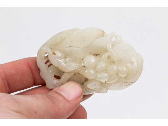 Two Chinese Carved Hard Stone Pendants